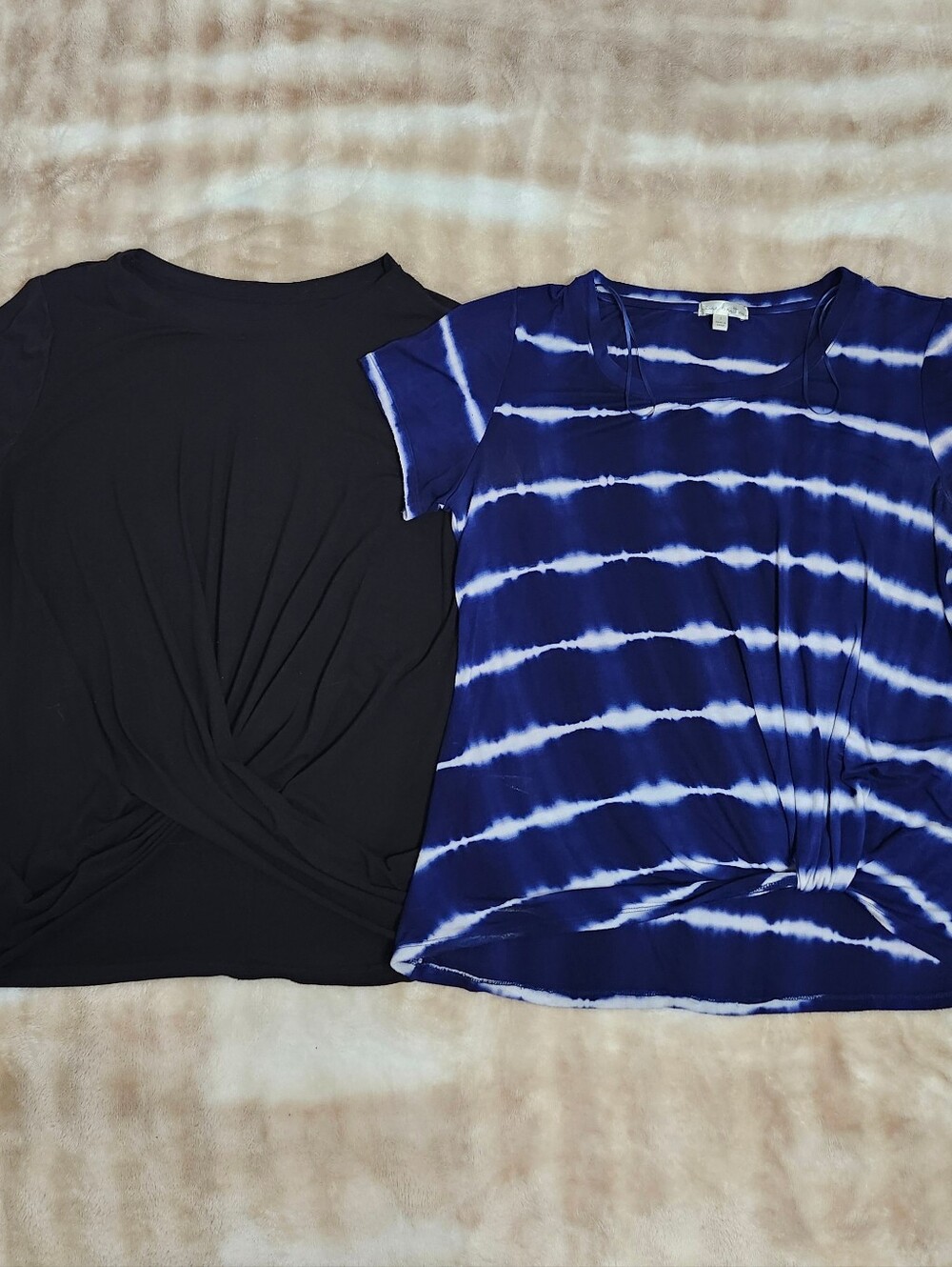 Set Of 2 Large Shirts With Knotted Hem Xersion Bundle Nine Britton LOT